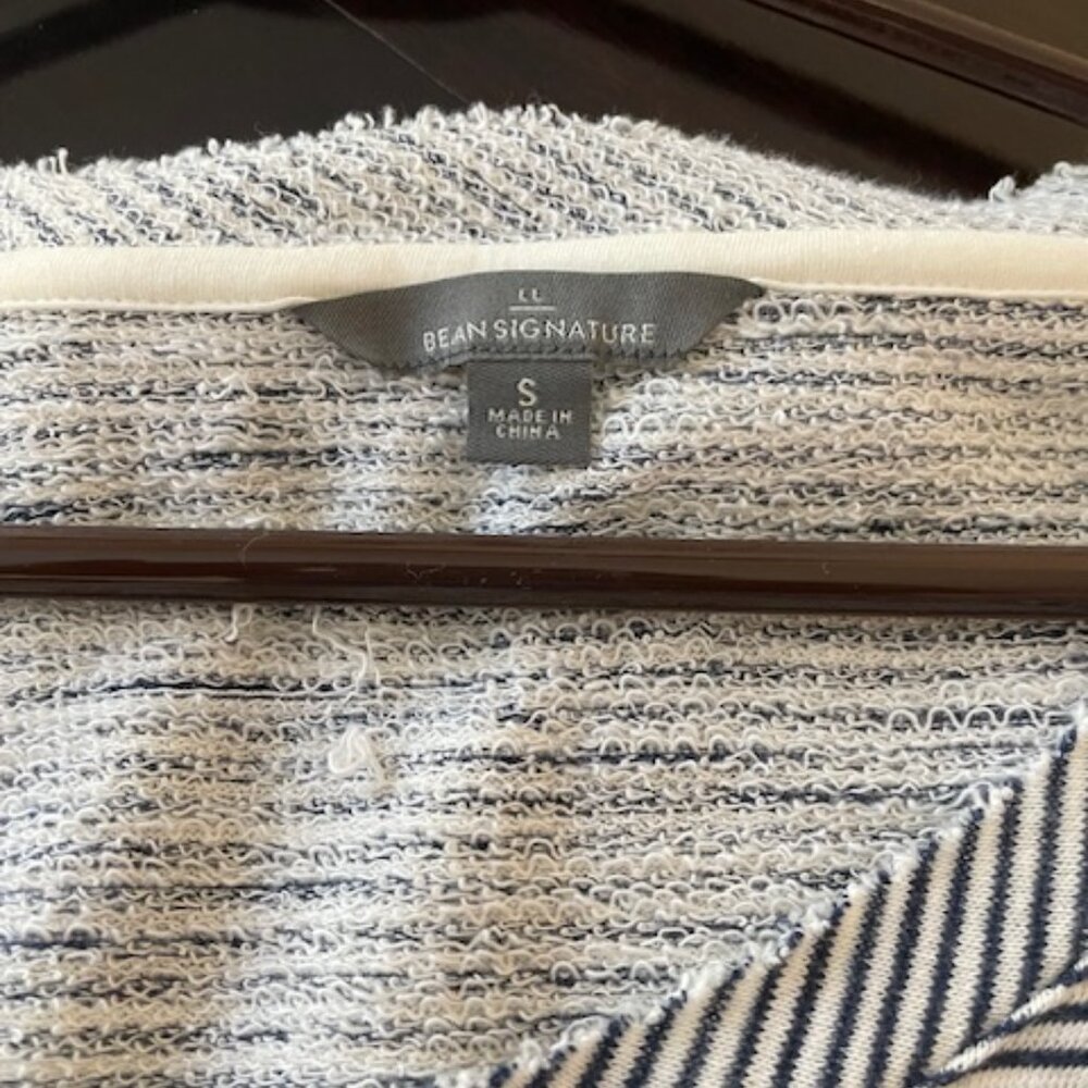 Women's LL Bean Dress Navy Stripe - Picture 3 of 4